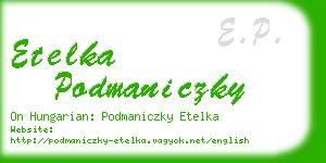 etelka podmaniczky business card